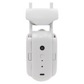 White drone with antennas on a white background