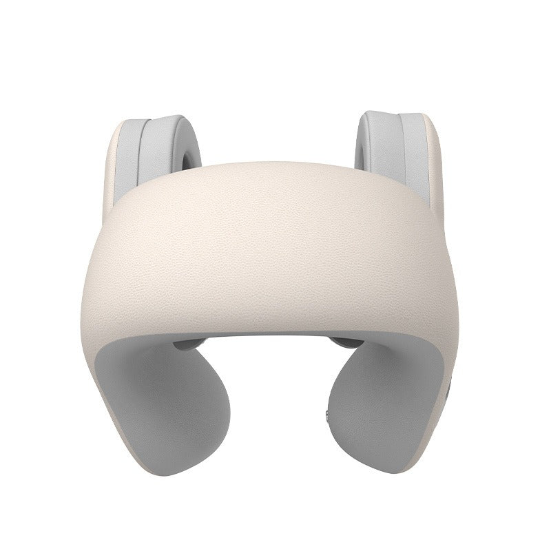 White and gray headrest on a white background